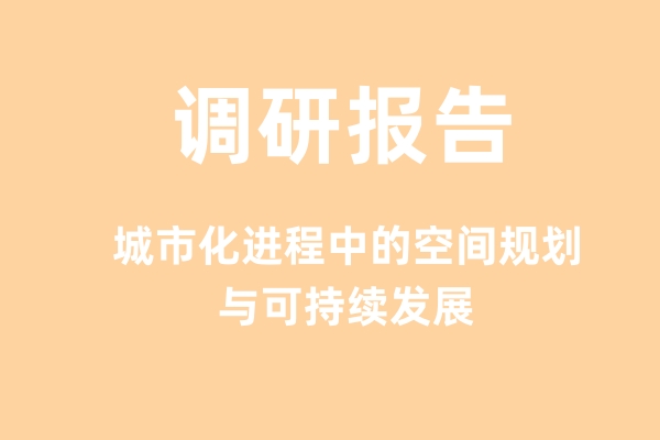 AI调研报告：城市化进程中的空间规划与可持续发展