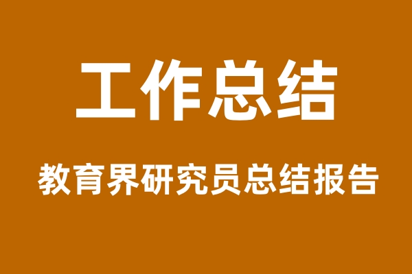 AI工作总结：教育界研究员总结报告